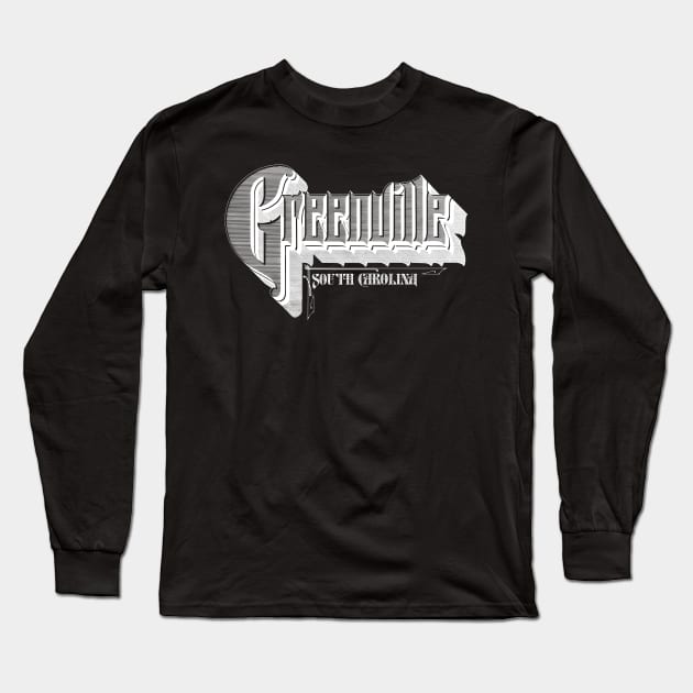 Vintage Greenville, SC Long Sleeve T-Shirt by DonDota